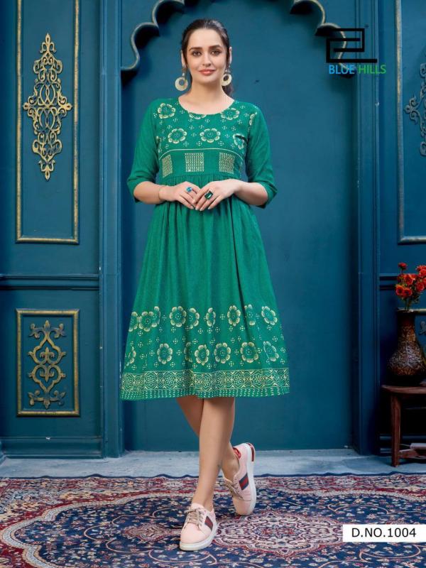 Blue Hills Trend 10 Rayon Printed Kurti Collection